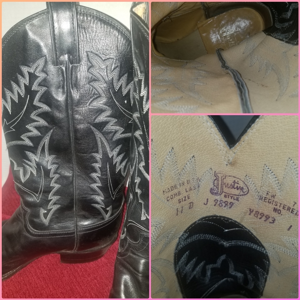 VERY GOOD CONDITION JUSTIN BOOTS SIZE 9D